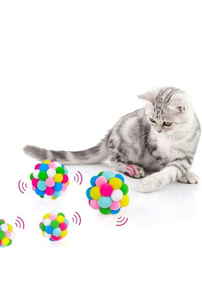 Beatitude Toy Cat Ball Cat Dog Chewing and Playing Ball Teething Interactive Activity Ball Pet Shop