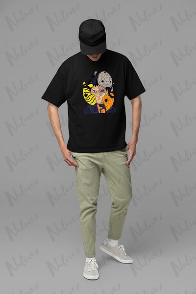 Nulivez Naruto Design Printed High Quality Compact Unisex Oversize T-Shirt
