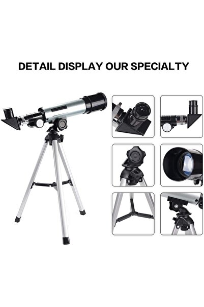 Nikula Mini Teleskop Kara Uzay Teleskobu Aliminyum Gövde Tripodlu 50 x 360