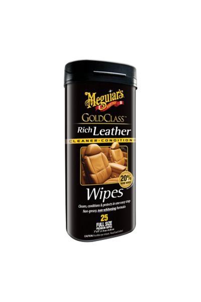 Meguiars Meguiar's Gold Class Rich Leather Wipes, 25 pcs