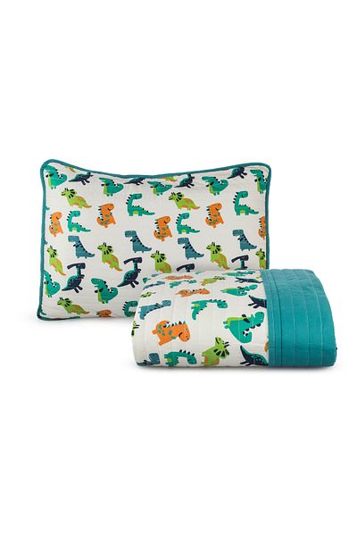 Orange Bed & Bath New Big | Single Bed Cover Two Piece - Big Dinosaurs