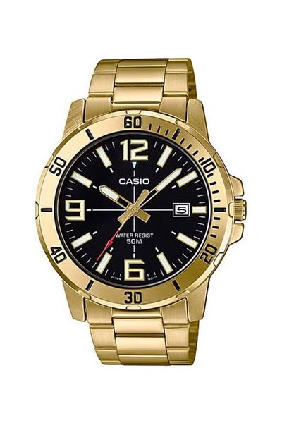 Casio Men's Enticer Analog Watch - 45 mm - Gold