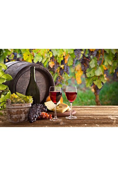media Fototapet Butoi, vin, struguri, 400 x 250 cm