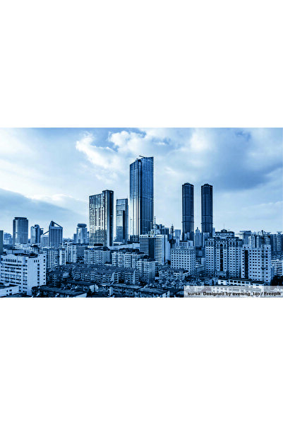 media Fototapet de perete autoadeziv si lavabil Oras in alb si negru, 250 x 2...