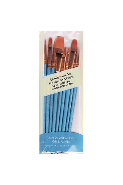 Art & Art Keep smile 10-piece taklon artists' brush set