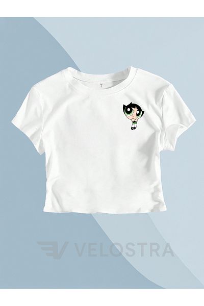 Velostra Women's Cartoon Printed Tee Crop