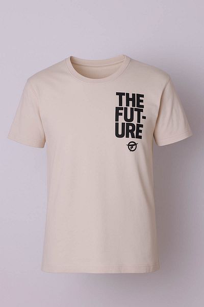 trender Future Printed Beige Men's T-Shirt Tr-09