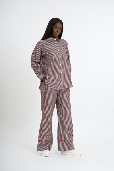 HANIQA Women's Striped Casual Suit