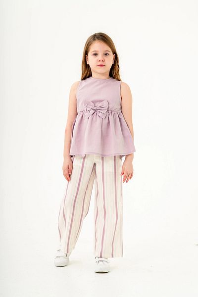 My Hanne Ribbon Detailed Girl's Suit 3834