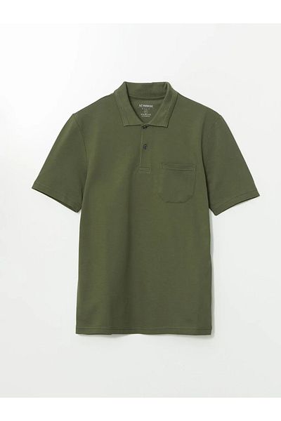 LC Waikiki Ανδρικό μπλουζάκι LCWAIKIKI Classic μαύρο πόλο με κοντό μανίκι πικέ