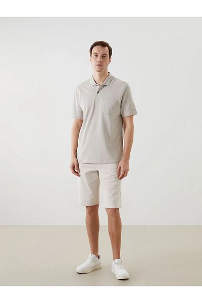 LC Waikiki Ανδρικό μπλουζάκι LCWAIKIKI Classic μαύρο πόλο με κοντό μανίκι πικέ