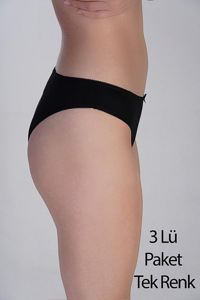 cotonhause Cotton Combed Brazilian Panties Black 3 Pack 365005