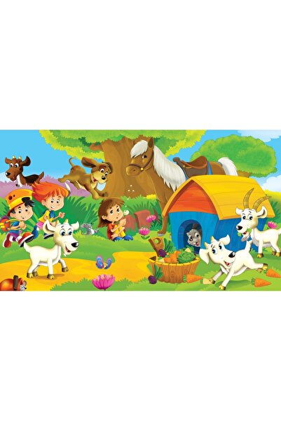 media Fototapet autocolant Animale domestice, desene copii2, 270 x 200 cm