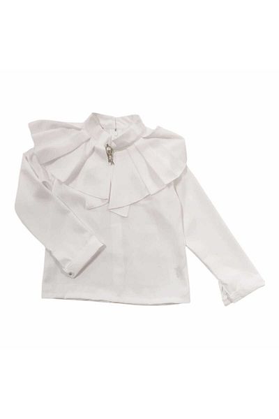 PAMPAL MODA Girl's Judge Collar Shirt and Trousers Suit