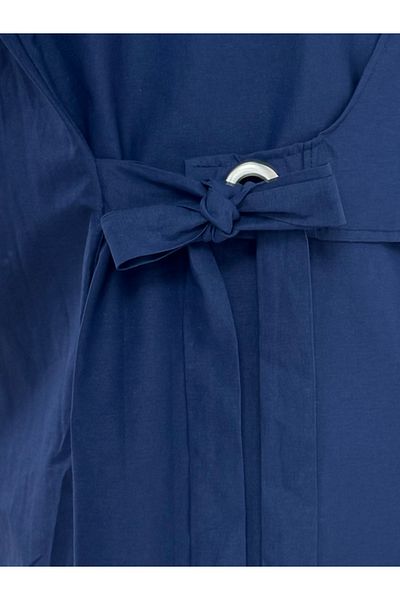 MİHRA STORE Gülşen Side Tie Bird Eye Detailed Shirt-Çi̇454 Navy Blue