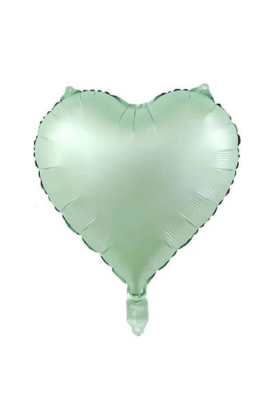 tedaks 1Pcs 18Inch 45cm Retro Heart Foil Balloon Soft Green