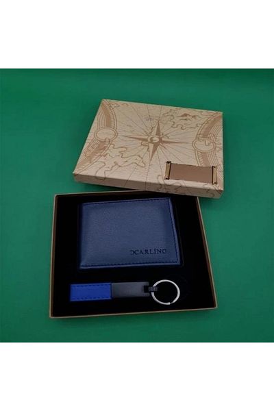 mikudesign Decorative Leather Keychain Wallet Gift Set