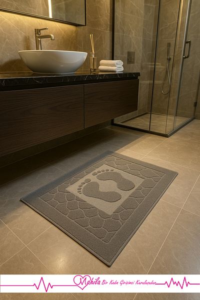 Mahila 100% Cotton Foot Towel 50X70Cm, Lavatory & Shower Cabin Front Footprint Towel, Foot Mat