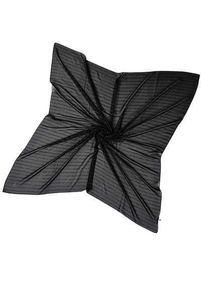 mim eşarp VALINO 100x100 cm Eșarfă Creponată cu sclipici cu dungi negre