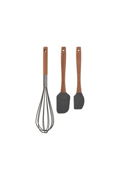 Excellent Houseware Set of 3 Colly pastry utensils, wood, silicone