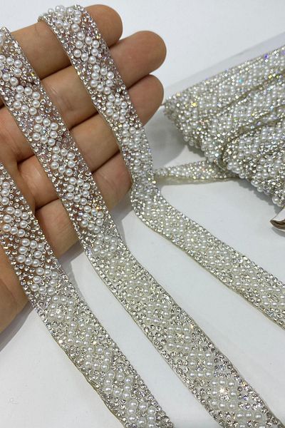 Limelia Pearl Iron-On Strip Applique