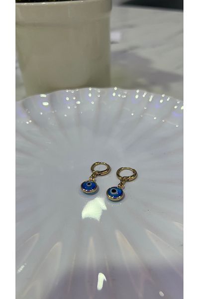 DUSK Steel Earrings with Evil Eye Beads