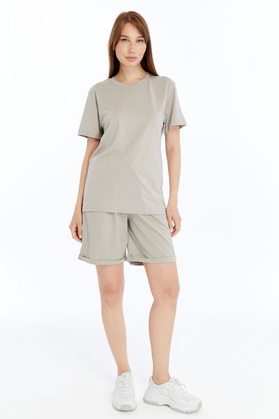 OXVİN 2-Piece Women's T-Shirt - Shorts Set Regular Modal Blend (Shorts - T-Shirt)