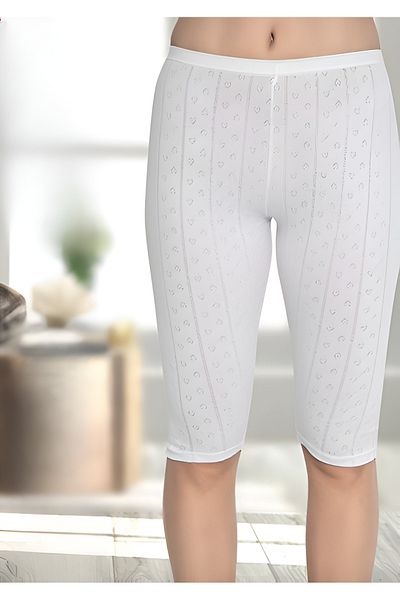 Altınay Women's Jacquard Capri - 90% Cotton