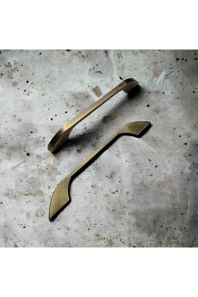 Dizaynhouse Mâner elegant pentru dulap, model zebră galben antic, de 128 mm, mâner pentru dulap și sertar din metal antic