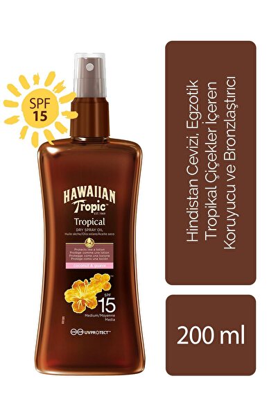 Güneş Hawaıan Trop Koruyucu Ve Bronzlaştırıcı Yağ Spf 15