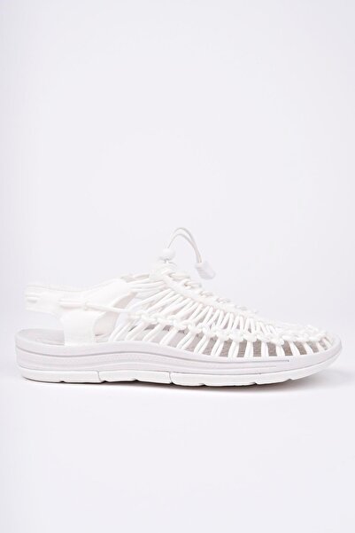 Aymood Lastikli Bağcıklı Ünisex Yaz Erkek Sandalet Kadın Terlik Dokuma Tasarım plaj sandaletleri Nef