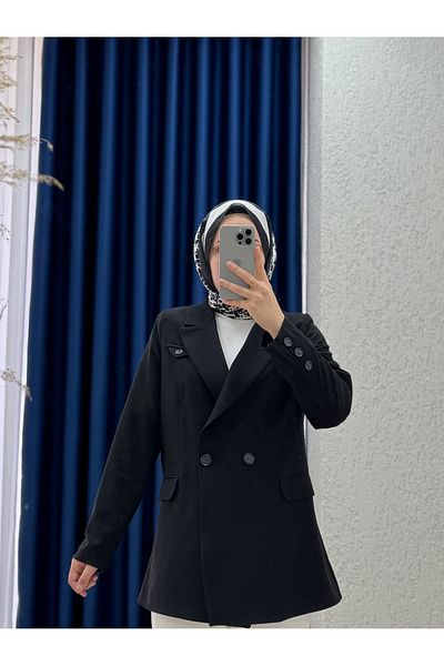 MİHRA STORE Yelista Jacket with Filotal Collar-Bn8615 Black