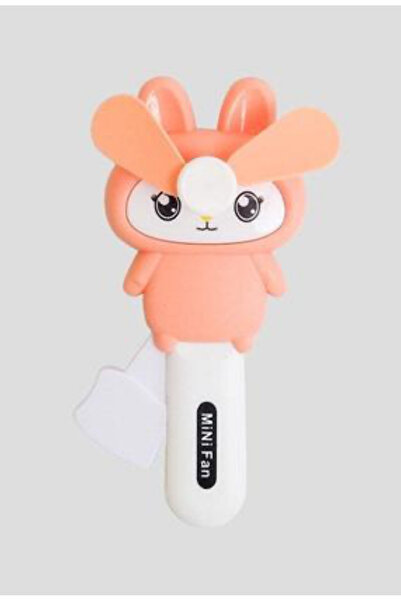 abnturk 1 Adet Mini Boy Hediyelik Basmalı Ayıcık Modeli Çocuk Oyuncak Manuel El Pervanesi El Vantilatörü