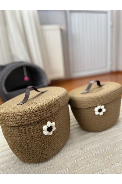 Bohemahomedecor Многофункционален органайзер за кошници, кошница от ракита за бебешка детска стая
