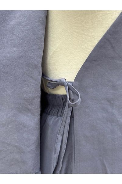 MİHRA STORE Nazan Side Tie Skirt Suit-He8329 Blue