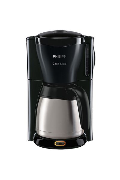 Philips Philips Gaia HD7544/20 coffee maker, 1000 W, 1.2 l, stainless steel heat-resistant pot, black
