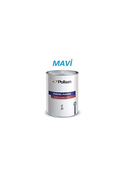 Polisan POLİSAN MARINE ULTRA ZEHİRLİ BOYA MAVİ RENK YAT TEKNE BOYASI 0.6 L (1...