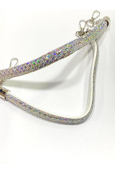 karantuhafiye Taşlı Çanta Sapı Kare Metalli