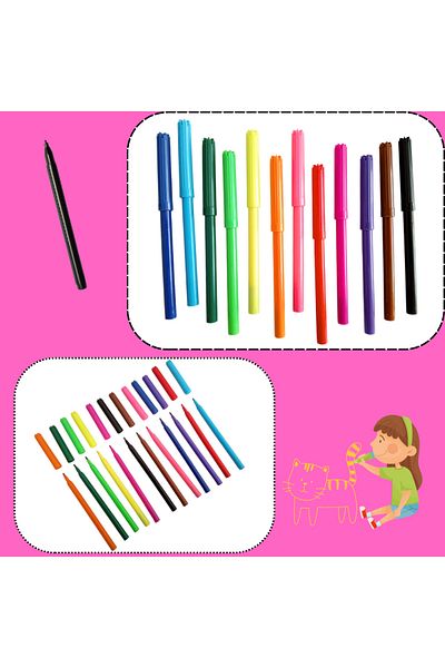 booddie Felt Pen Water Based 12 Colors