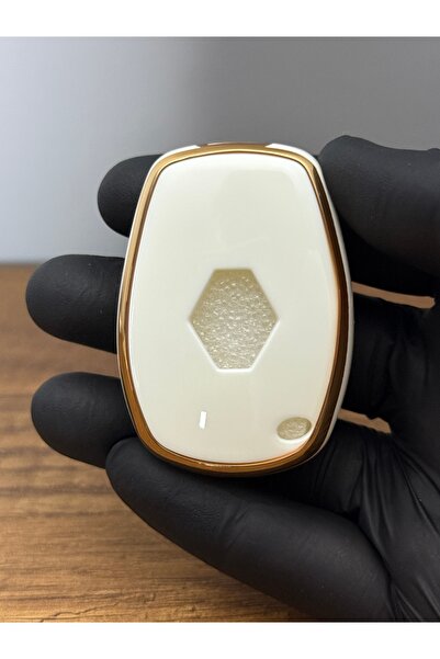 Mavi Keys Renault Clio Scenic Megane Duster Sandero Captur Twingo Husă din silicon pentru telecomandă cu 2 butoane albă