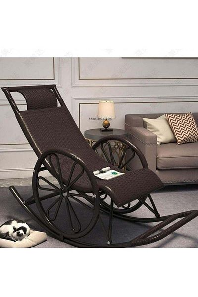 Generic Rocking Chair Recliner Adult Balcony Household Leisure Chair Outdoor Elderly Adult Nap