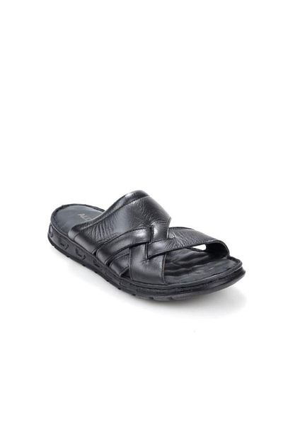 Papuçcity Aldmr 804 Orthopedic Men's Massage Sole Genuine Leather Slippers
