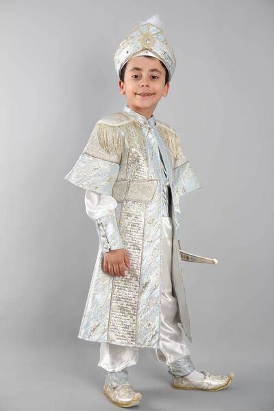 Osmanlı Sünnet Kıyafetleri Şanlı Şehzade Turkuaz Sünnet Takımı