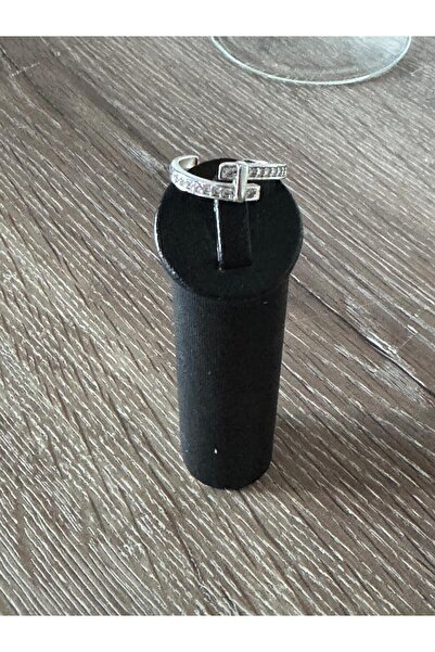 misstakıjewerly خاتم حجري قابل للتعديل من الفولاذ باللون الفضي