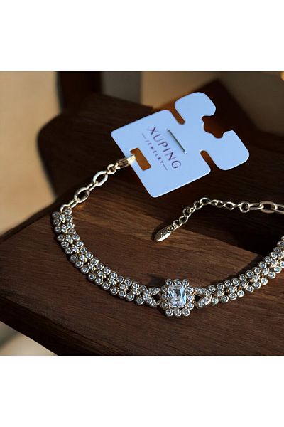 İNN JEWELLERY Xuping Bracelet Anti-Tarnish Anti-Allergic Baguette Figure (2 Years Importor Warranty)