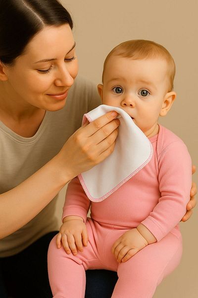 kidszone 100% Cotton 10 Pieces Baby Mouth Wipes Mouth Wipes in Various Colors