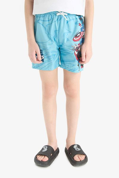 DeFacto Pantaloni scurți de baie Marvel Comics pentru băieți E5552A825HS