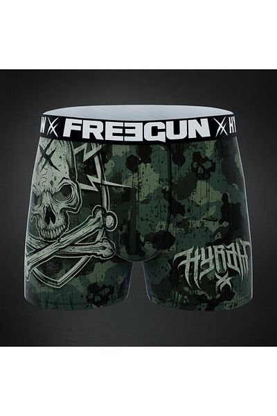 Freegun Boxeri pentru barbati cu imprimeu de camuflaj tribal craniu Hyraw Blazon Camo