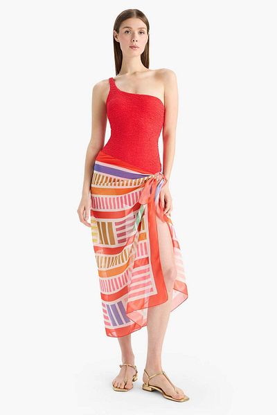 DeFacto Patterned Chiffon Pareo-Fall in Love D0966Ax25Hs
