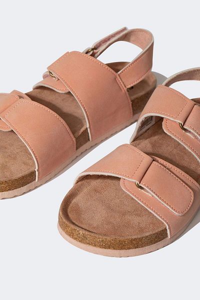 DeFacto Girl's Velcro Flat Sole Faux Leather Sandals B8777A824Sm